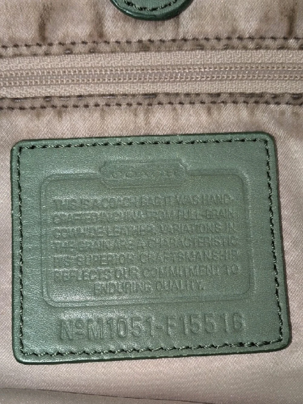 Coach Light Green Leather Shoulder Bag - Picture 2 of 12